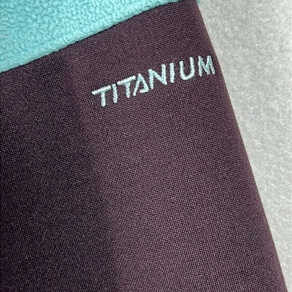 Columbia Titanium Fleece Jacket Full Zip Womens Size Medium Teal Brown Thumbhole - Picture 4 of 10